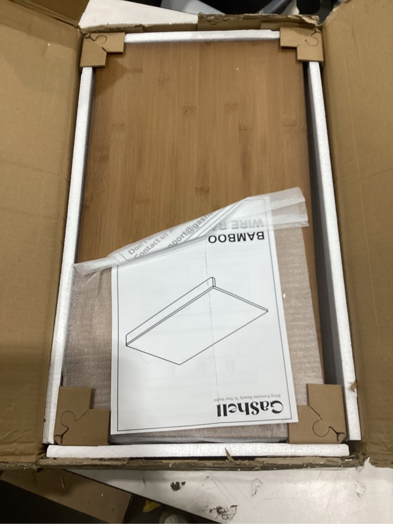 Condition photo showing Good Condition for wire shelf covers, bamboo wire rack covers for pantry, closet (4pcs, 22" w x 12" d) 22"w x 12"d 4