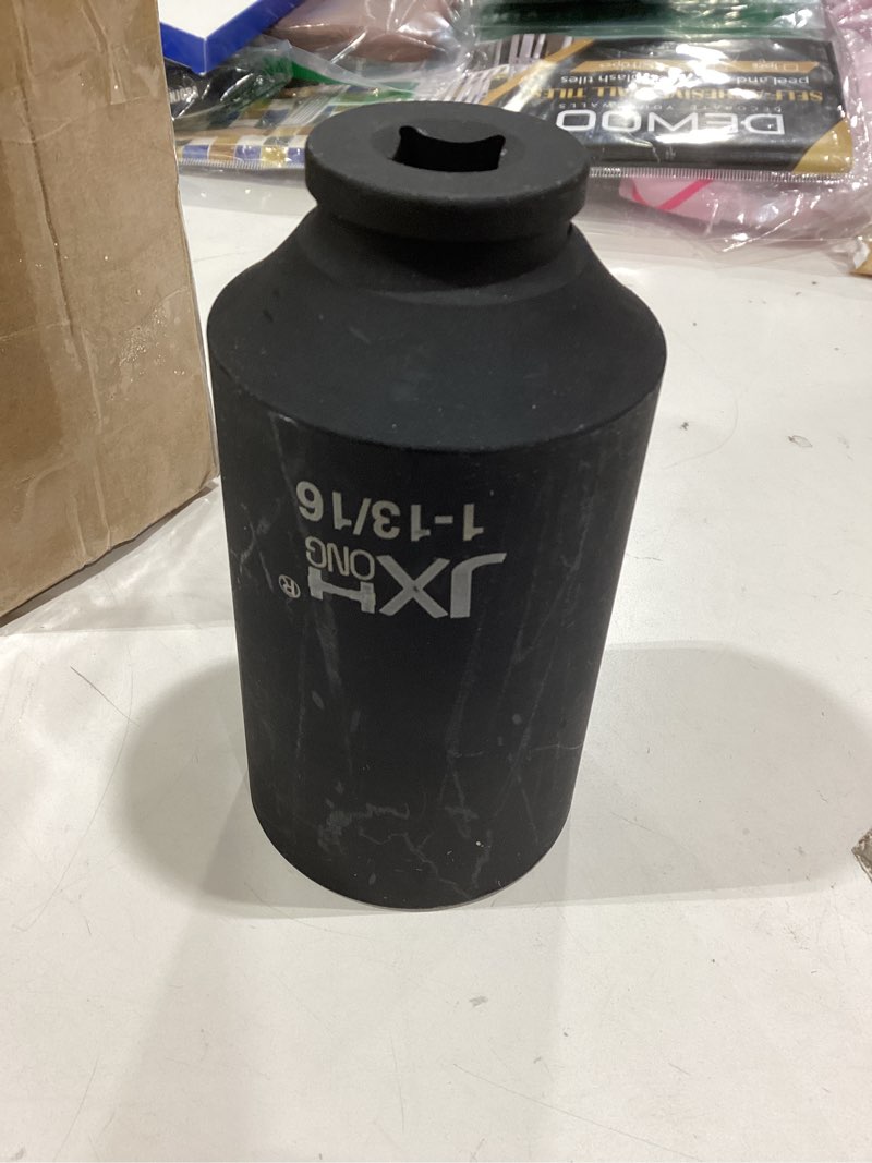 Condition photo showing As Is for 1/2" Drive 1-13/16" Deep Impact Socket, 4.7“ long?6-Point, Heat Treated Cr-V Alloy Steel