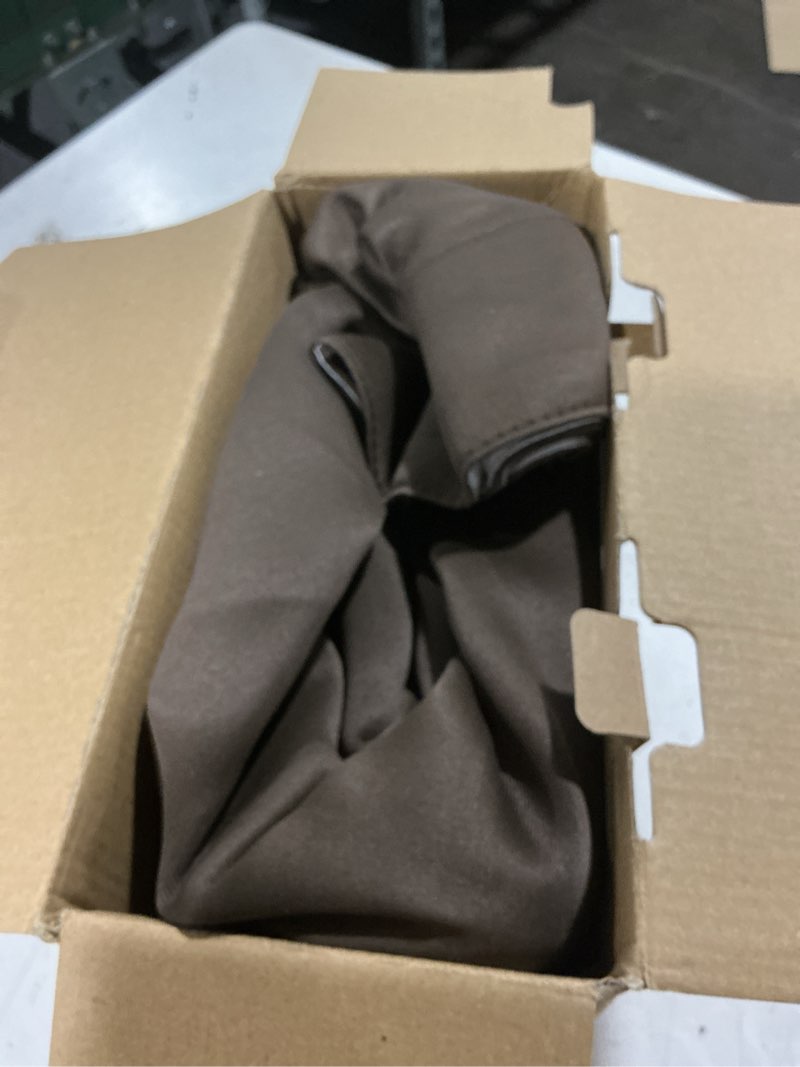 Condition photo showing As Is for miulee chocolate brown back tab blackout curtains 108 inch long 2 panels set for bedroom, rod pocket/pinch pleat extra long thermal insulated living room darkening pleated light blocking drapes chocolate brown 52"w x 108"l (pack of 2)