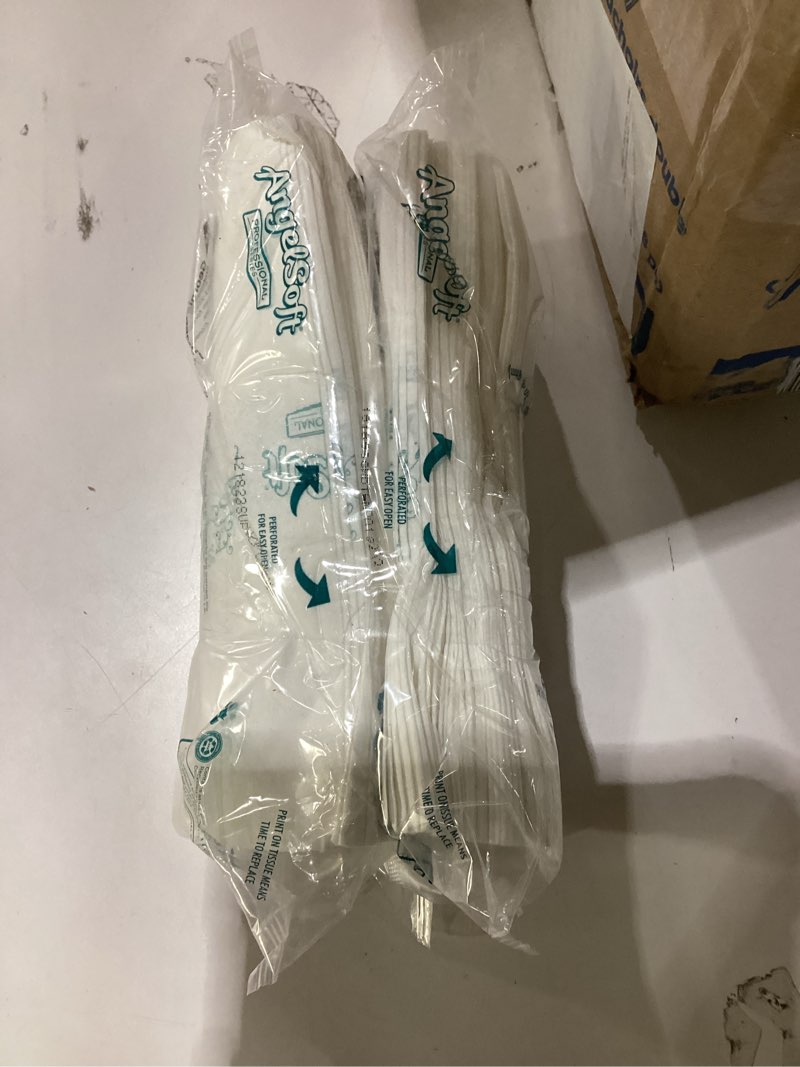 Condition photo showing As Is for 2 PACKS OF 96 Georgia-Pacific Angel Soft Professional Series Polyflex 2-Ply Facial Tissue Paper (47580),96 Sheets Per Pack, 2 Bulk Tissue Packs Per Case, Fits Any Dispenser 2 Count Angel Soft 192 individual 
