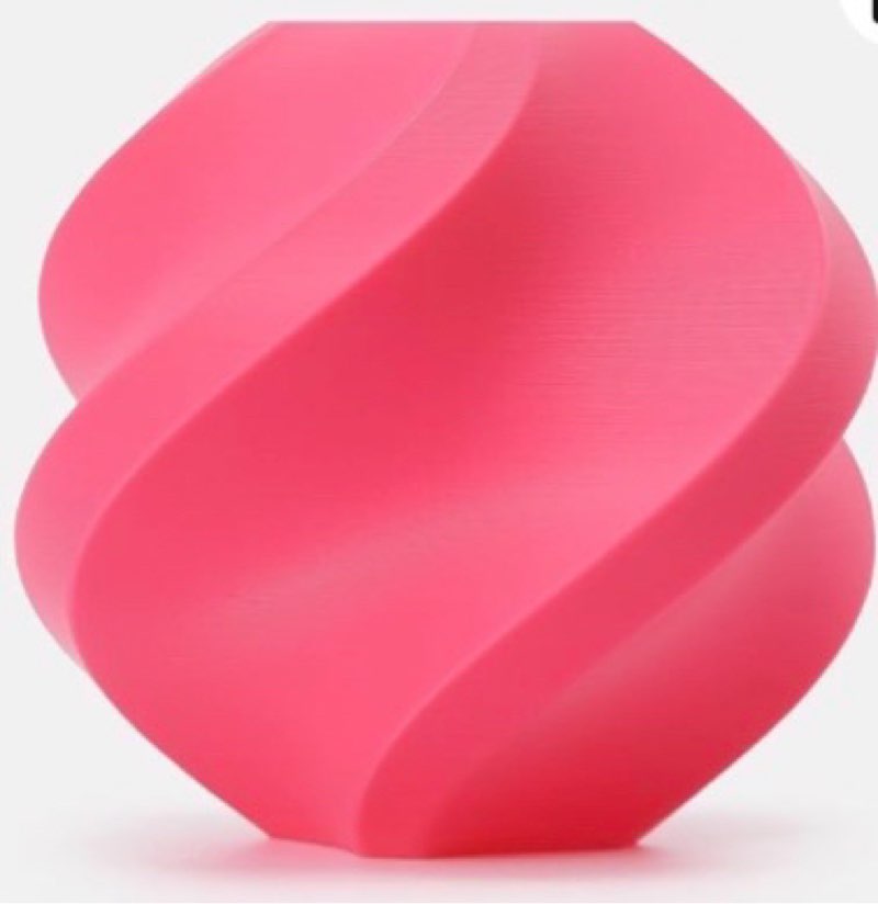 bambu lab pla filament matte 3d printer filament 1.75mm pla 1kg high tenacity eco friendly - hot pink (10204) - refill