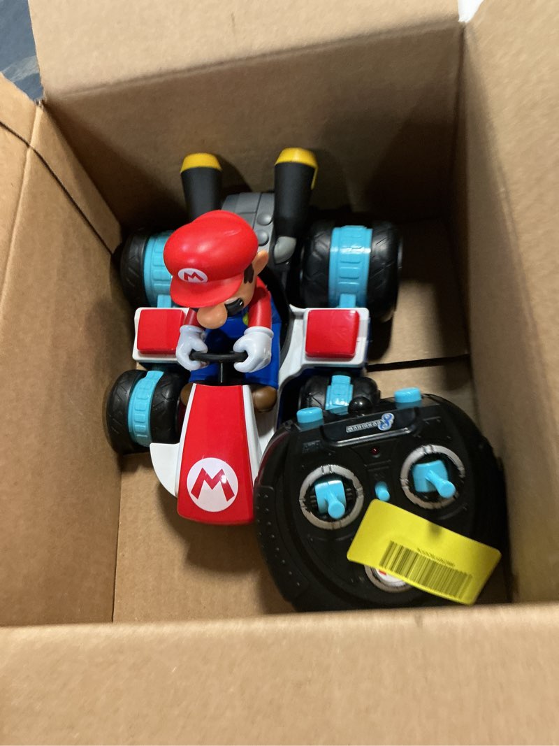 Condition photo showing As Is for super mario kart nintendo 8 remote control racer car anti-gravity jakks