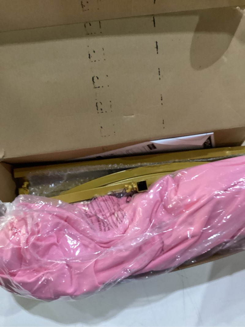 Condition photo showing Good Condition for wokceer 7.2 ft wedding arch stand and arch cover, metal arch backdrop stand with arch stand cover for birthday party wedding ceremony bridal baby shower event decor, pale pink 7.2x4ft pale pink
