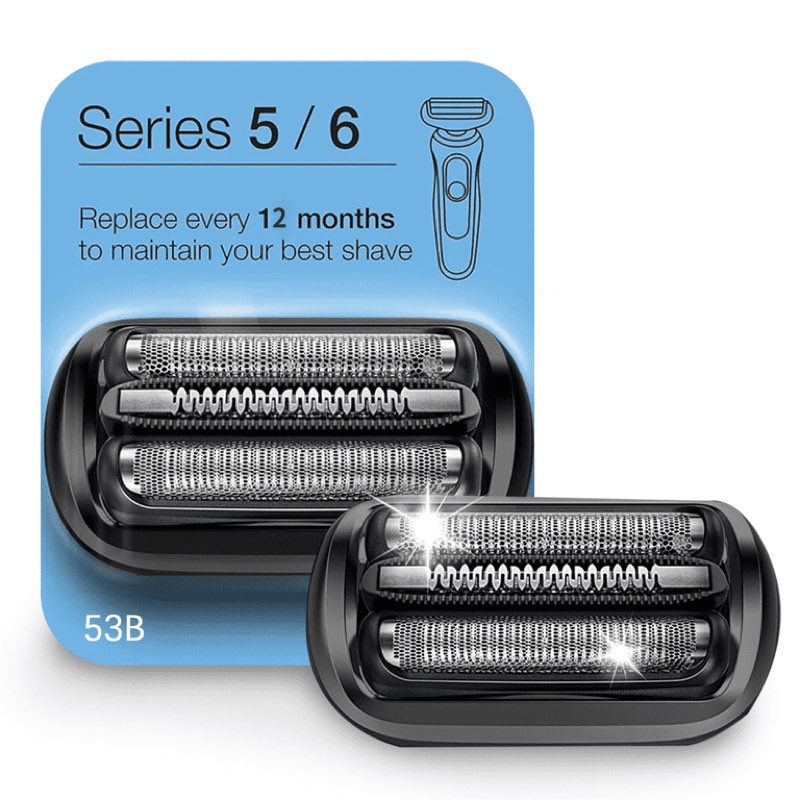 Braun Series 5 and 6 Electric Shaver Replacement Heads , Compatible with Braun Razors 5672 5018s, 5020s, 5049cs, 5050cs, 6020s, 6072cc, 6090cc,Black