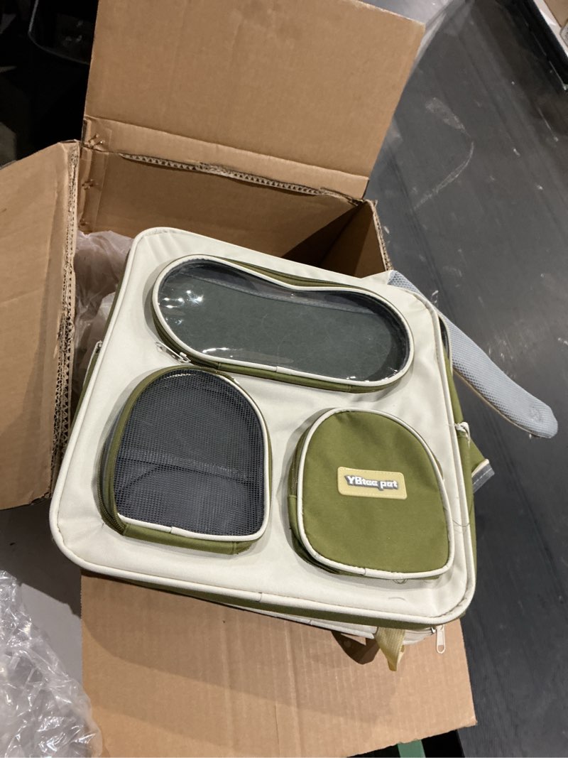 Condition photo showing Good Condition for unique bargains pet backpack carrier nylon portable ventilated durable pet carrier green