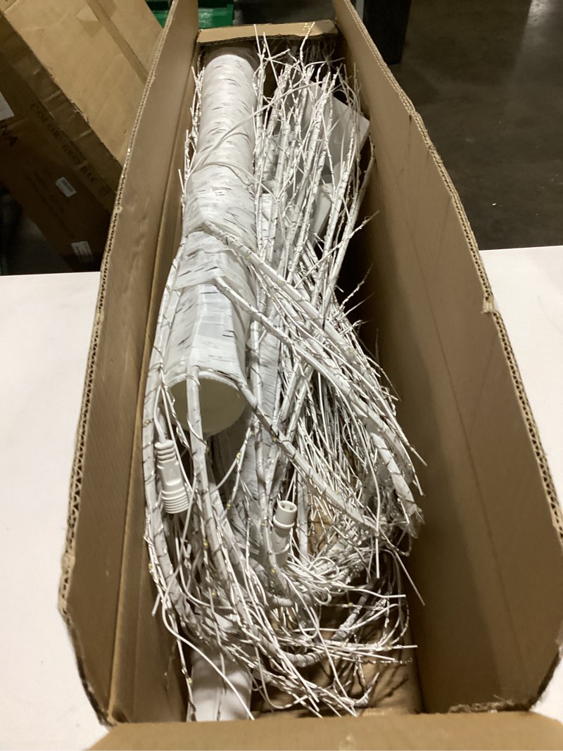 Condition photo showing As Is for 7FT Lighted Birch Chrismas Tree ?1000 LED Warm White Lights with Twinkle Lights?LED Artificial Tree Light for Indoor Outdoor Home and Christmas Holiday Decoration Warm White 7Ft 1000 LED