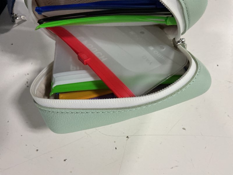 Condition photo showing Good Condition for a8 waterproof pill pouch set, pill pouches for travel with 14 color pouches | large weekly pill organizer, reusable portable medicine organizer, zippered pill storage for fish oils, vitamins green
