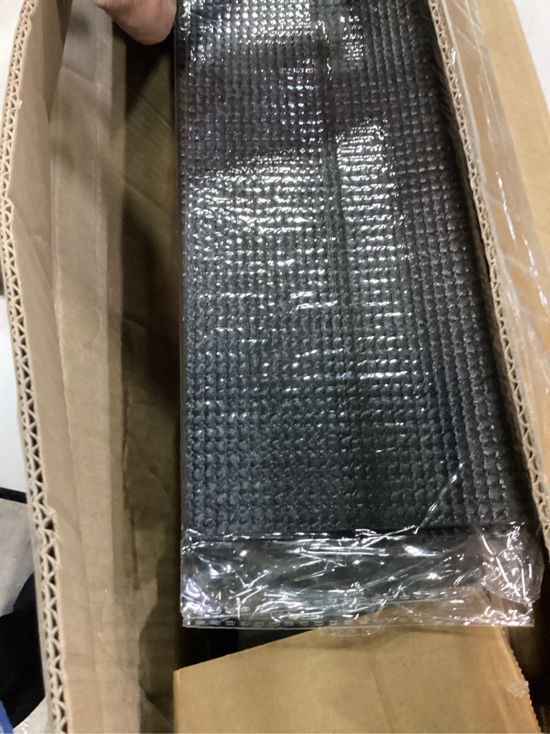 Condition photo showing Good Condition for a-frame dumbbell weight rack and floor mat set black home gym storage organizer