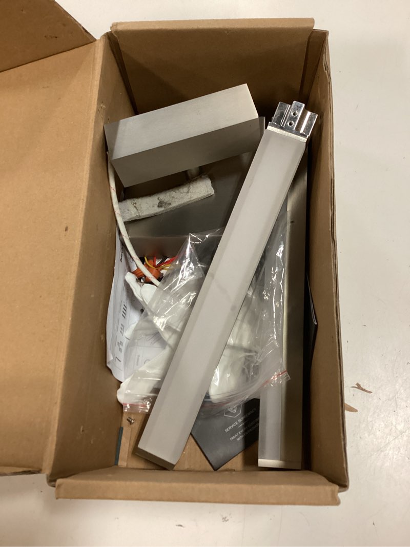 Condition photo showing As Is for solfart bathroom light fixture dimmable: brushed nickel 24-inch built-in step dimming vanity lights for bathroom etl ip44 brushed nickel-6000k, 5-step brightness control 24 inch