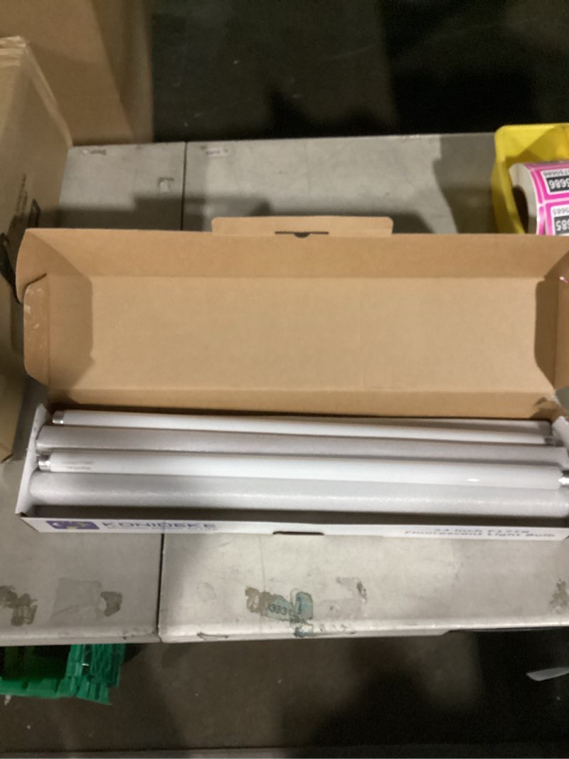 Condition photo showing Good Condition for 8 pack 24 inch f17t8/841 17 watts light bulb, 2 foot straight fluorescent tube t8 tube light, 4100k cool white 1400 lumen g13 medium bi-pin cap 8 count 17w-8pcs-cool white