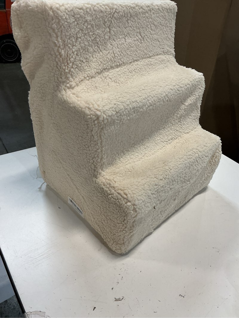 Condition photo showing As Is for YOFIT Doggy Steps - Non-Slip 3 Steps Pet Stairs,Holds Up to 50 lbs Beige