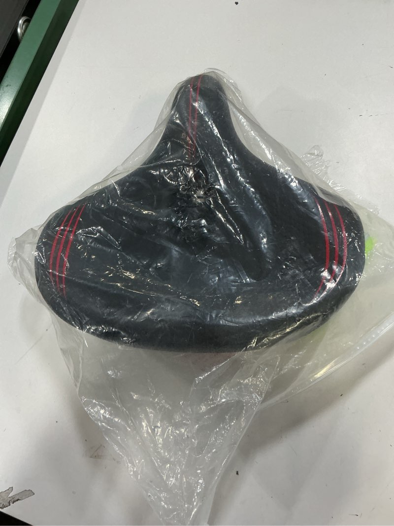 Condition photo showing Good Condition for oversized bike seat for peloton bike & bike+, comfort seat cushion compatible with peloton, road or exercise bikes, bicycle wide saddle replacement for men & women, accessories for peloton red oversized