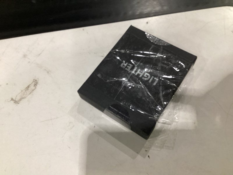 Condition photo showing Good Condition for jet torch lighter, ace card green flame lighter, metal poker design windproof refillable butane cool lighter, outdoor, indoor, camping, bbq, candle, birthday, gift for men/women (without gas) gold king
