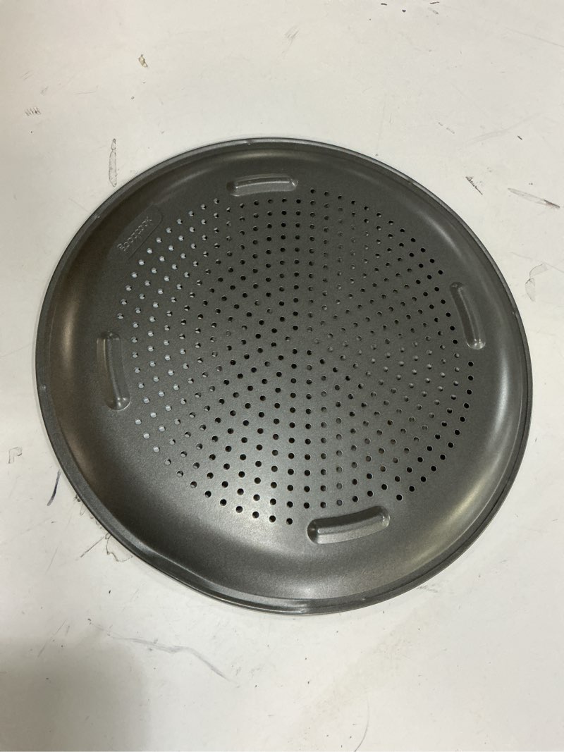 Condition photo showing Good Condition for GoodCook AirPerfect 14 Inch Insulated Nonstick Carbon Steel Pizza Pan with Cutting Guides, Perforated, Gray Gray 14-Inch