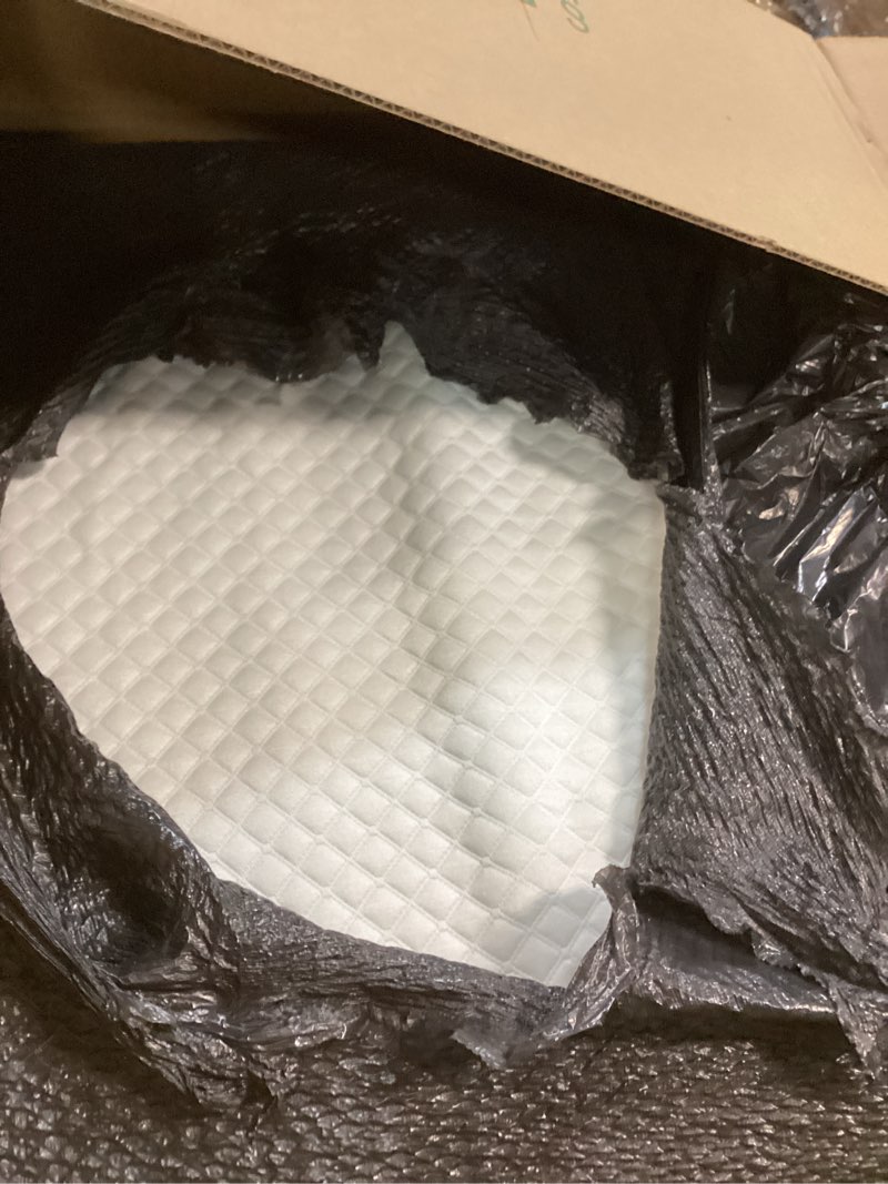 Condition photo showing As Is for Cozymaker 7.5" Bed Wedge Pillow for Sleeping After Surgery, Back Support, Leg Elevation, Gerd Acid Reflux, Neck Pain, Snoring, Cooling Memory Foam Triangle Incline Wedge, Removable Washable Cover White-grey 24*24*7.5 inch