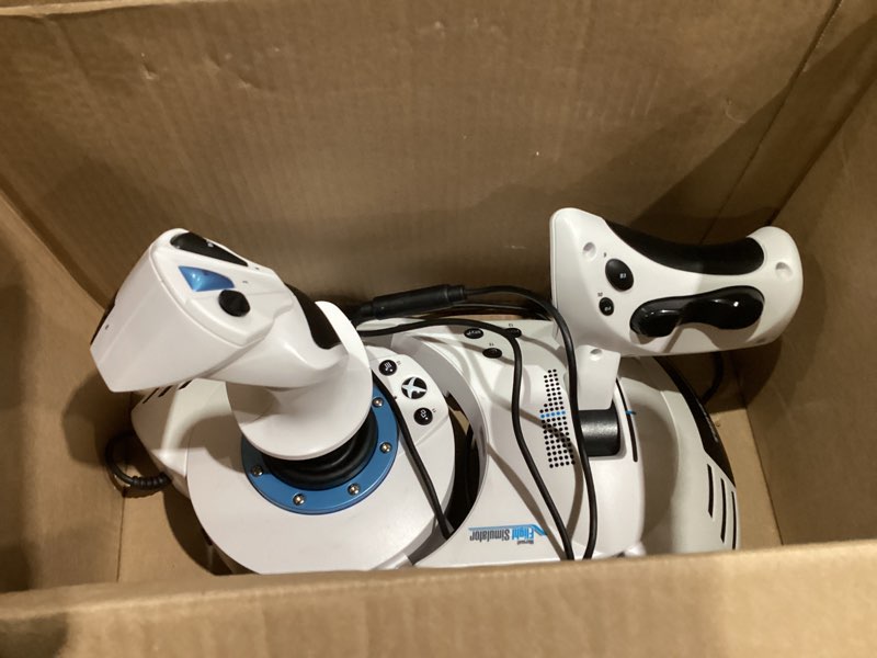 Condition photo showing As Is for Thrustmaster T-Flight Hotas One Microsoft Flight Simulator 2024 Collector’s Edition – Flight Stick & Throttle Controller for Xbox Series X|S & PC, Official Flight Simulator Controller MSFS White Edition Xbox Series X/S | PC