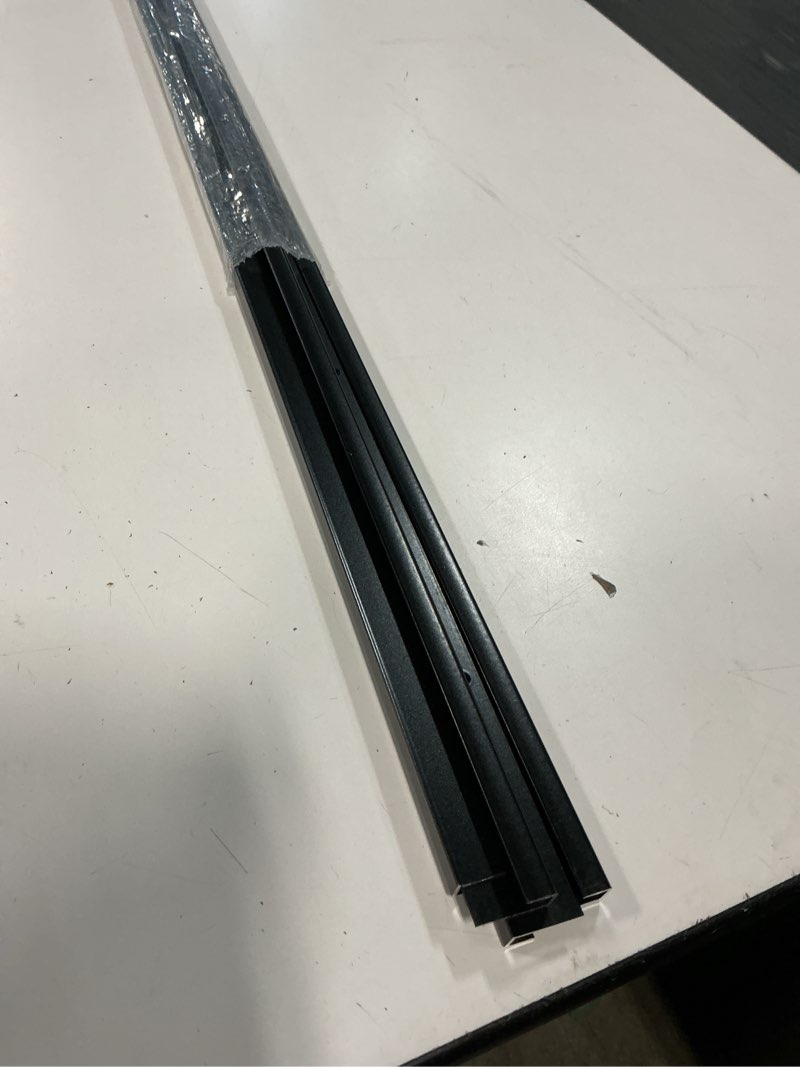 Condition photo showing Good Condition for outwater aluminum j channel fits material 1/4 to 9/32 inch black aluminum cap moulding with holes 36 inch length (pack of 4)