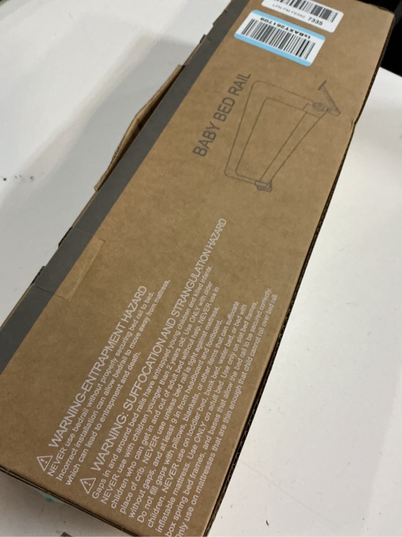 Condition photo showing New/Like New for ComfyBumpy 1-Pack Bed Rail for Toddlers 55.5" L x 19.5" H | Toddler Bed Rails for Twin, Full, Queen & King Mattress Size | Swing Down Rail Guard | Mattress Side Rail for Kids | White White 55.5”L x 19.5”H | 1-Pack