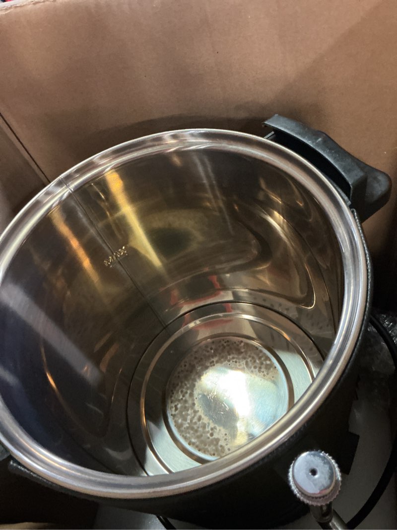 Condition photo showing As Is for 50-cup commercial coffee urn stainless steel double insulated coffee maker with percolator system & temp control function - ideal for events, offices 50 cup