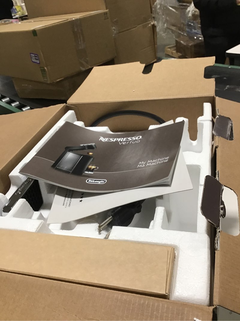 Condition photo showing New/Like New for Nespresso Vertuo Coffee and Espresso Maker by De'Longhi, Titan Machine Only Graphite Metal