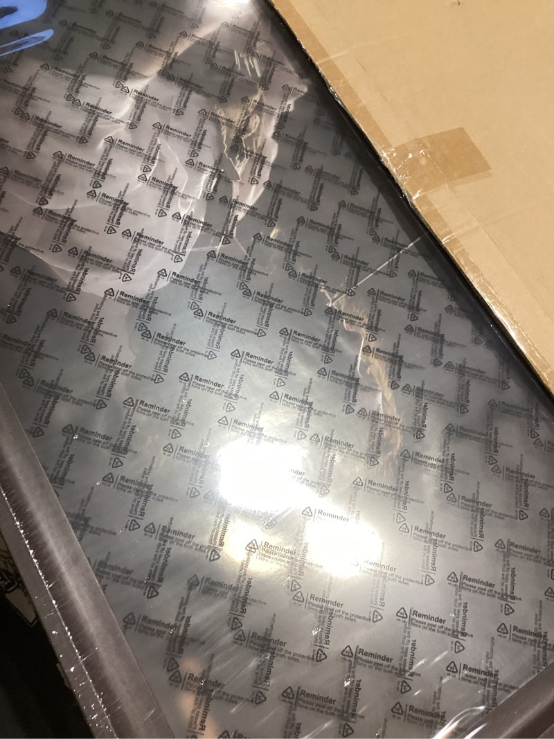 Condition photo showing New/Like New for 20x27 Picture Frame Walnut Brown with Black Back Board Curved Extra Wide Edges, Wooden Vintage Style Puzzle Frame 20x27 for Wall Decor. Walnut Brown 20x27