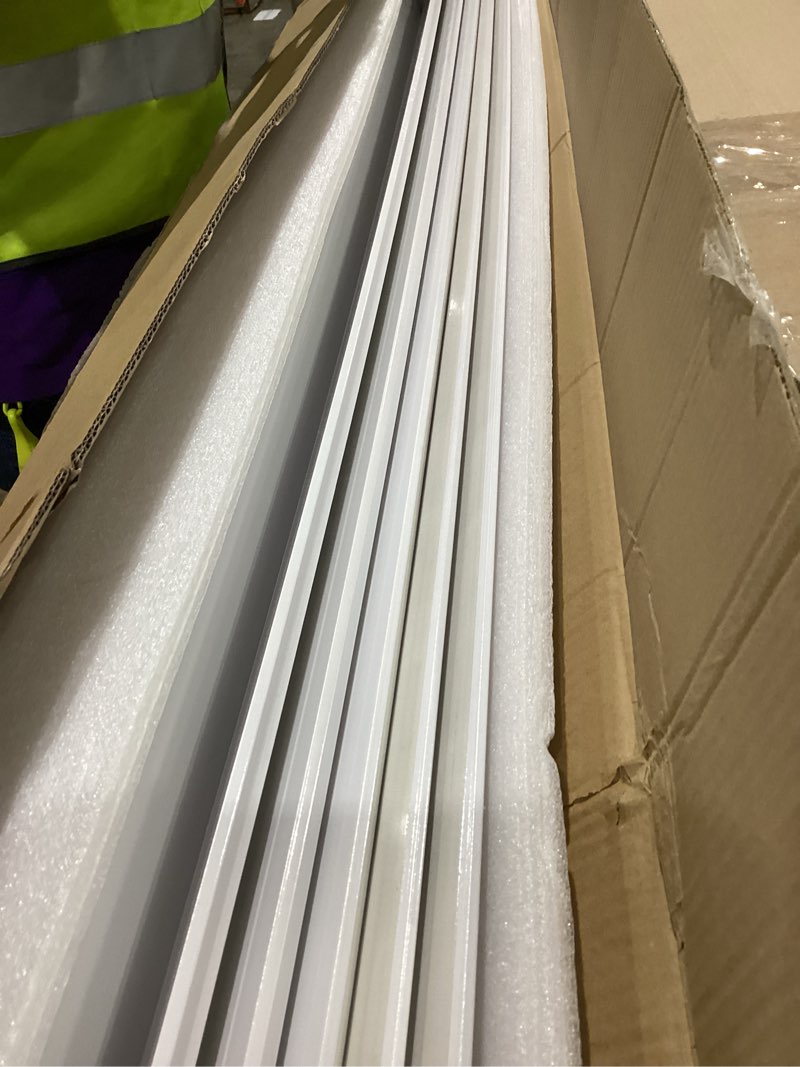 Condition photo showing Good Condition for art3d wall baseboard molding trim 8-pack of 56 x 3.2 in., high impact polystyrene skirting board - installed with glue - white white-1