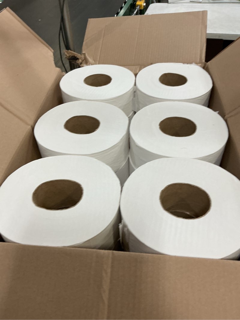 Condition photo showing New/Like New for tork jumbo toilet paper roll white t22, universal, 2-ply, 12 x 1000', tj0922a