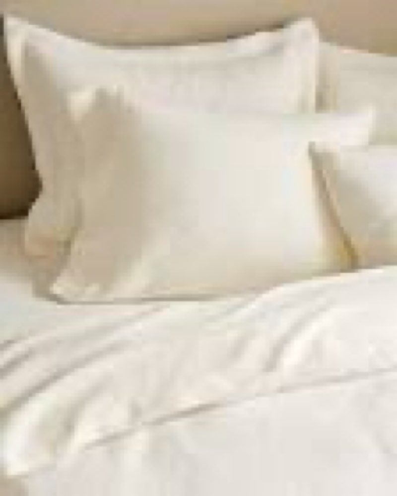 quince linen duvet cover king / cal king white 