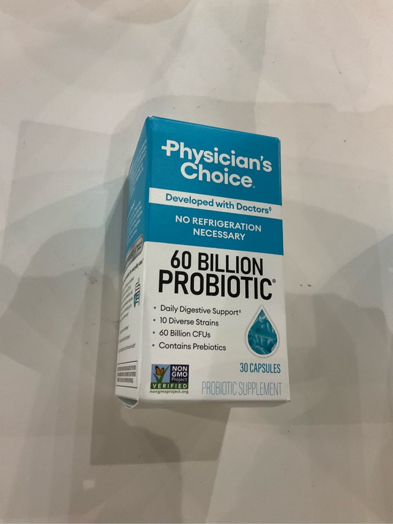 Condition photo showing New/Like New for Physician's Choice Probiotics 60 Billion CFU - 10 Strains + Organic Prebiotics - Immune, Digestive & Gut Health - Supports Occasional Constipation, Diarrhea, Gas & Bloating - for Women & Men - 30ct