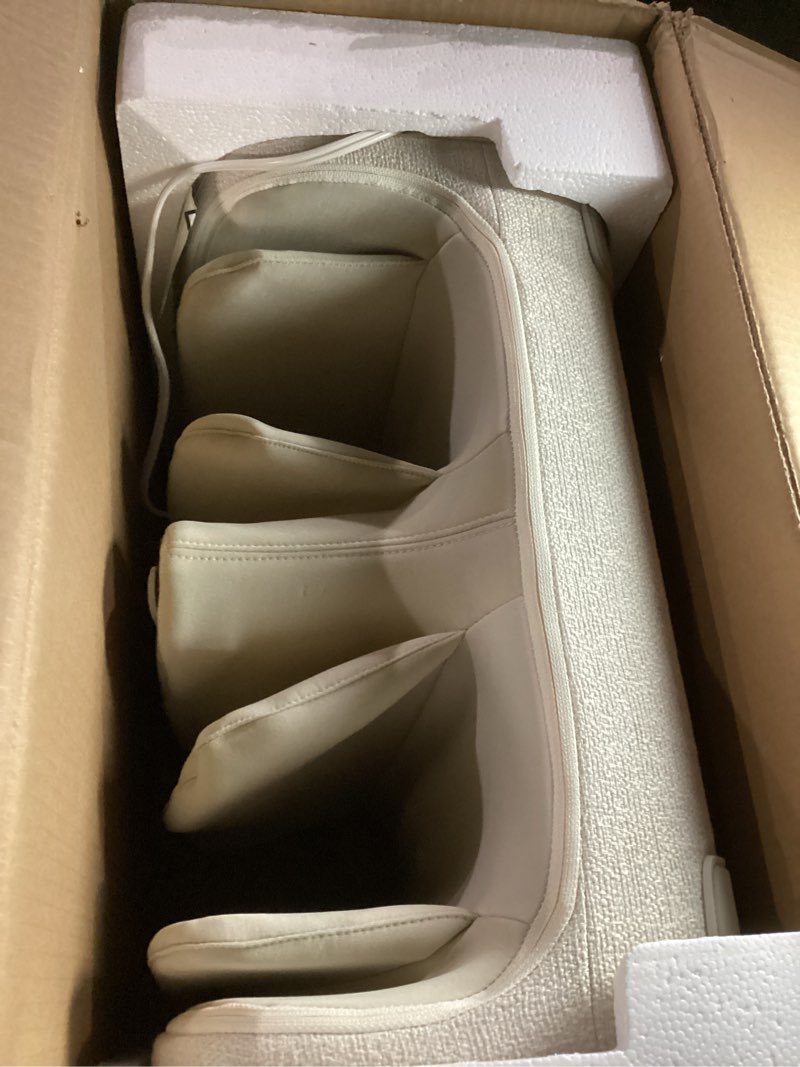 Condition photo showing As Is for Homedics Luxe Comfort Foot Massager & Calf Massager with Heat, Shiatsu, Deep Kneading, Air Compression, Circulation Boost, Relaxation, Adjustable Modes, Post-Workout Recovery