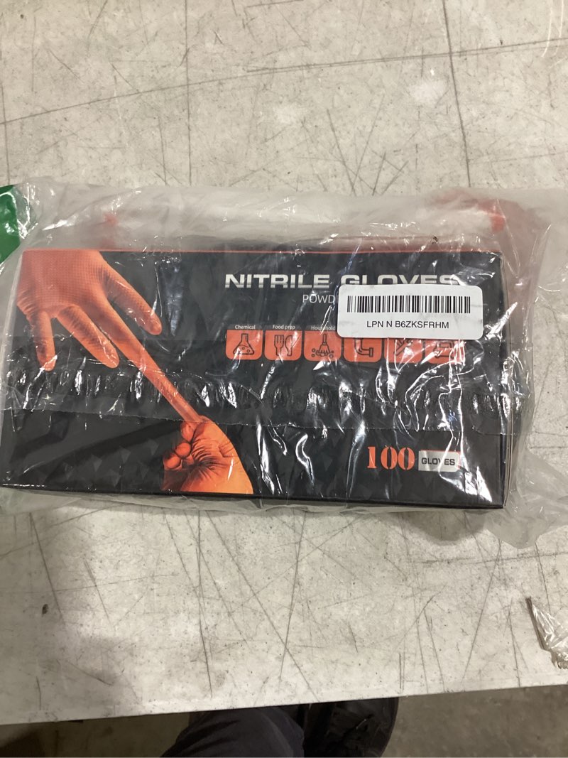 Condition photo showing New/Like New for Black Nitrile Exam Gloves, 4.5 Mil Powder-Free Latex-Free Food-Safe Clean Medical Protective Disposable Glove, 100 Pcs Medium (Black)