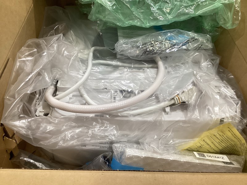 Condition photo showing As Is for ks6 washlet electric heated bidet seat for elongated toilet in cotton white