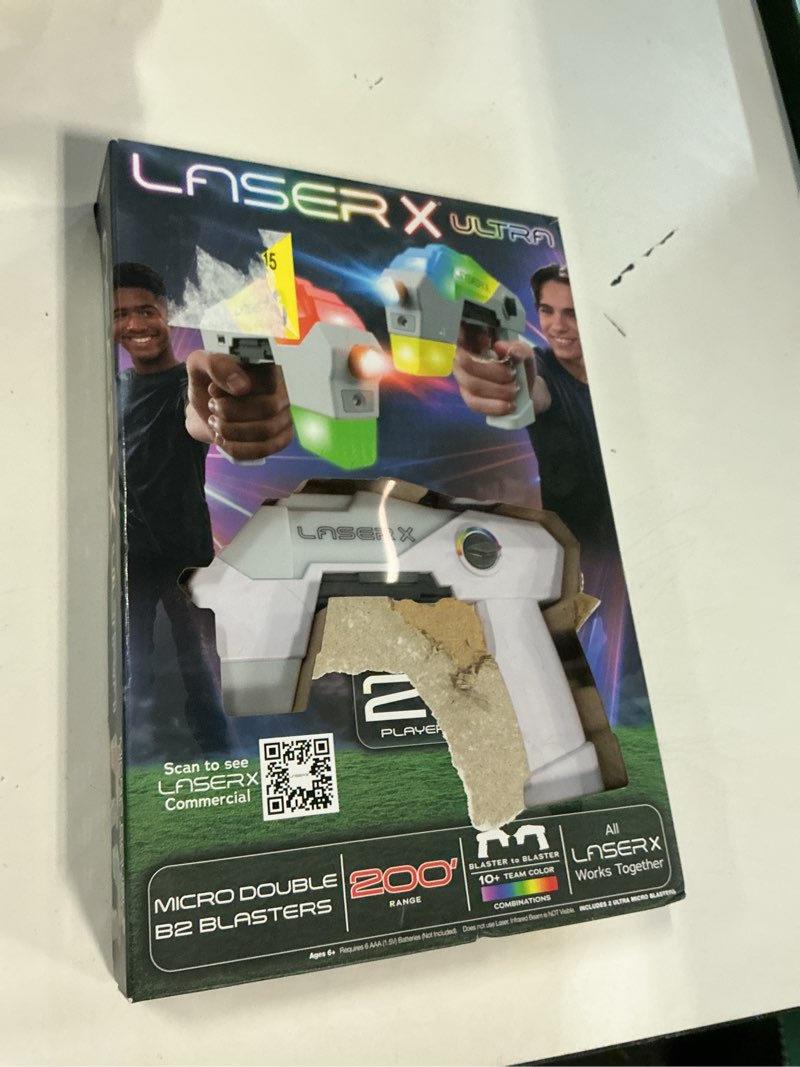 Condition photo showing As Is for laser x ultra micro laser tag set – infrared blasters for indoor & outdoor, kids ages 6 and up