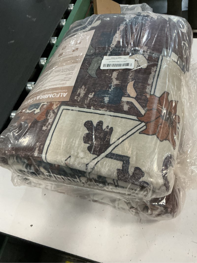 Condition photo showing Good Condition for 8x10 area rugs for living room, large vintage carpet for bedroom washable non slip, farmhouse floral print aesthetic distressed rug for dining room office, rosewood red rosewood 8' x 10' (rectangular)