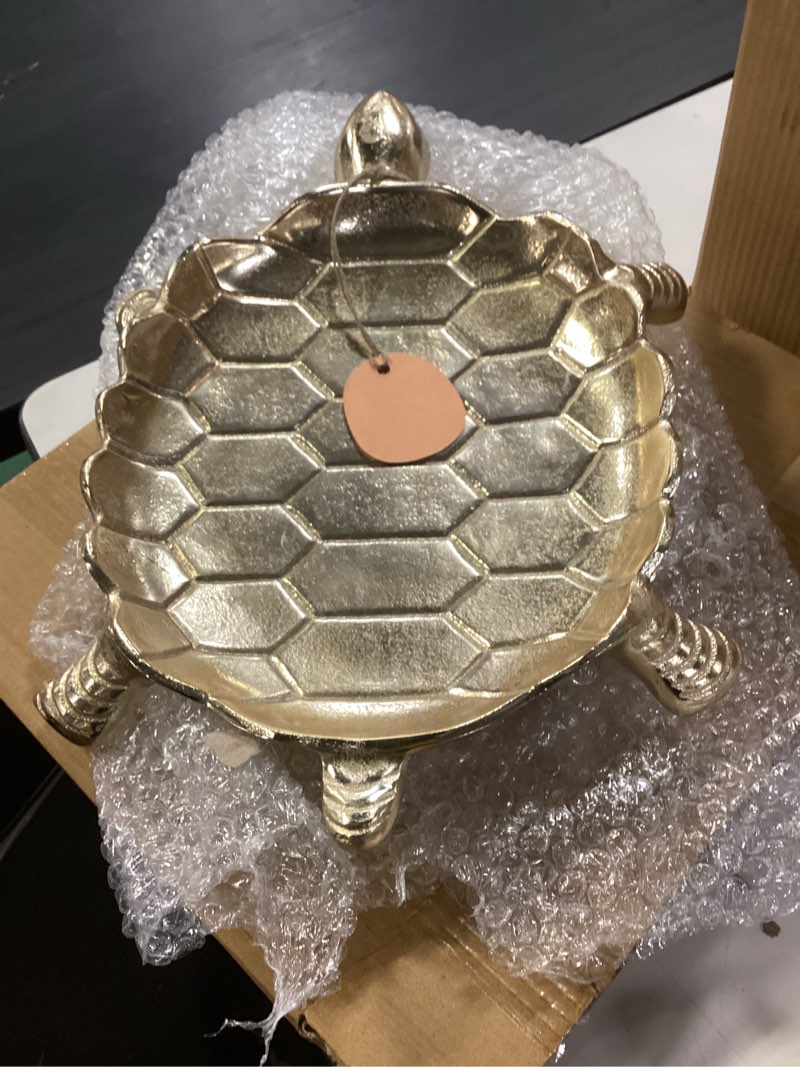 Gold Aluminum Coastal Tray Set of 2 2 x 15 x 11