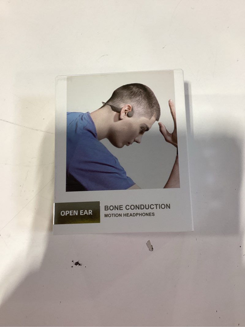 Condition photo showing New/Like New for bone conduction headphones,bluetooth v6.0 bone conduction earbuds with mic,open ear headphones 12hrs playtime,wireless ipx5 waterproof sport headphone for running (obsidian black) obsidian black compact