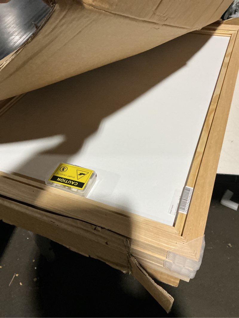 Condition photo showing As Is for Framed Boho Abstract Beach Wall Art for Living Room, Large Neutral Coastal Canvas Prints Artwork for Walls, Set of 3 Piece Modern Minimalist Ocean Picture Print for Hallway Office Wall Decor, 24x36 In 24" W x 36" H x 3Pcs Neutral