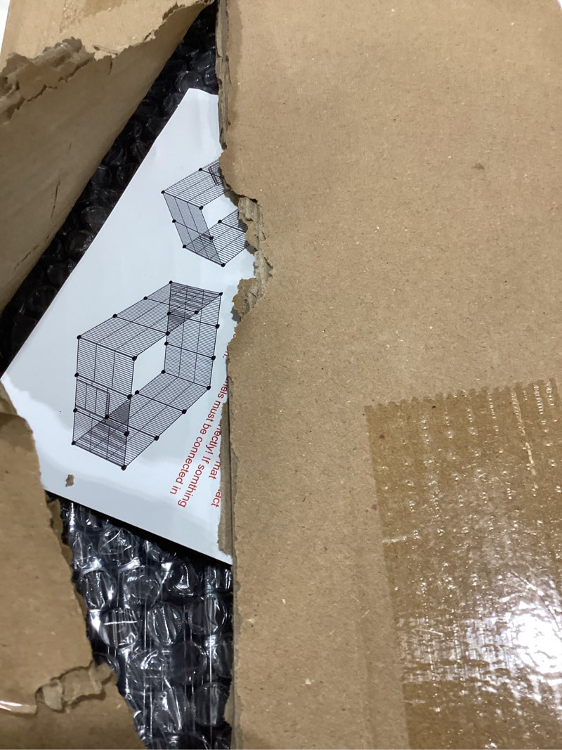 Condition photo showing Good Condition for 12 Panels Small Animal Playpen, 48" x 24" x 16" Pet Playpen with Waterproof Mat, C&C Cage for Guinea Pigs, Puppy Play Pen, Bunny Playpen, Indoor Outdoor Portable Metal Wire Yard Fence 12 Panels - 48"L x 24"W x 16"H Black