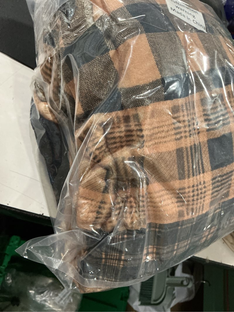 Condition photo showing Good Condition for western star throw blanket - 50 x 60 inch black buffalo plaid ultra soft cozy fleece bed blanket vintage rustic decorative warm blanket for home sofa bedroom living room western star 60 x 50 inches