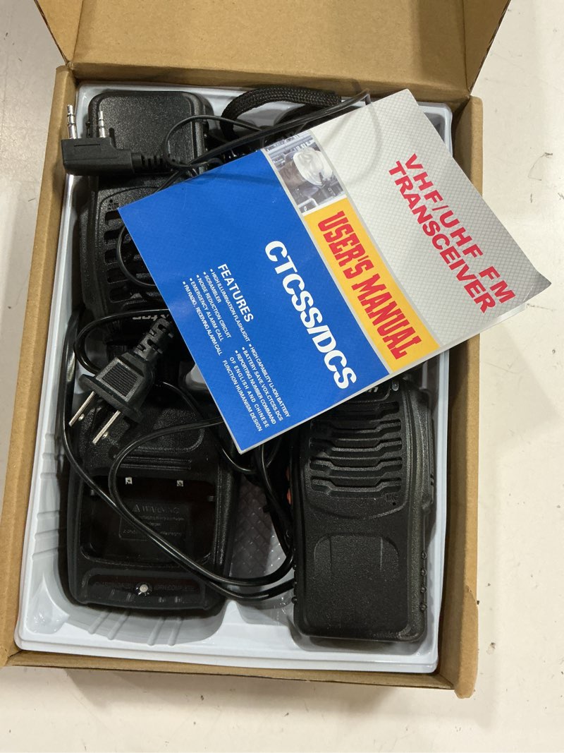 Condition photo showing Good Condition for pxton walkie talkies rechargeable long range two-way radios with earpieces,2-way radios uhf handheld transceiver walky talky with flashlight li-ion battery and charger?2 pack?