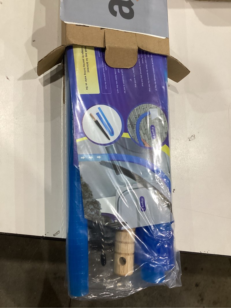 Condition photo showing As Is for 2 Pieces Dryer Vent Cleaner Kit Compatible with Most Vacuum Cleaner, Dryer Lint Brush and Vacuum Hose Attachment with Universal Connector, Quickly Lint Remover Blue