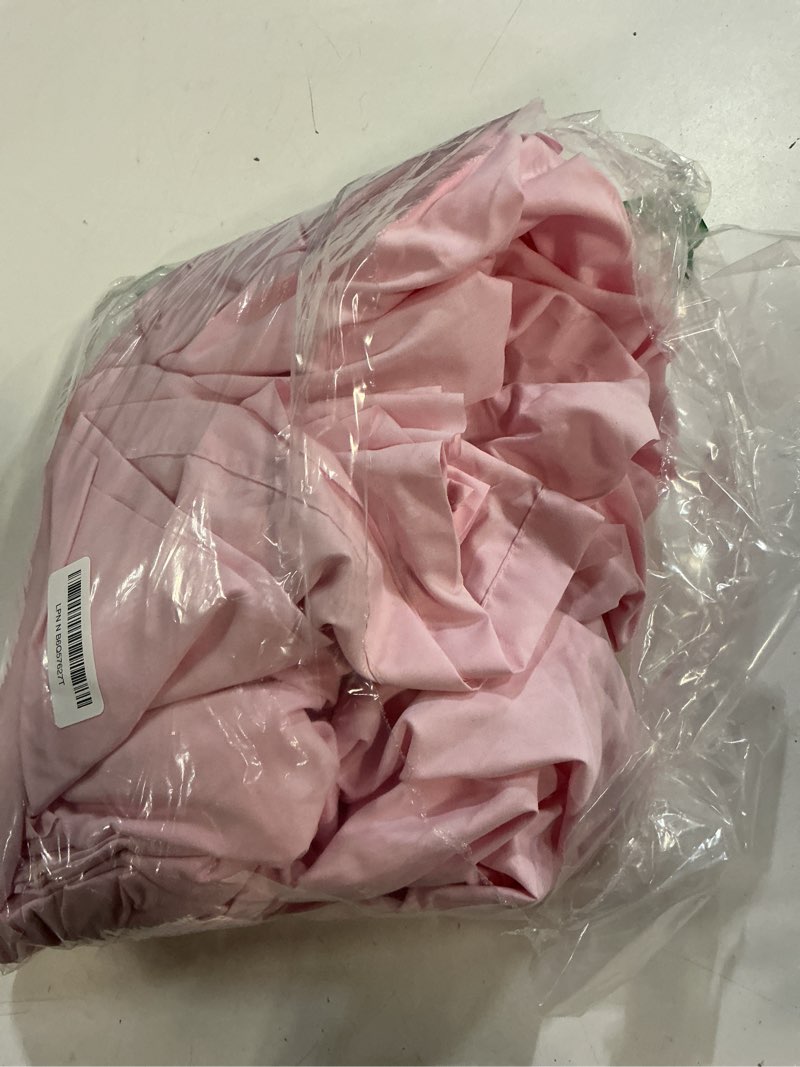 Condition photo showing Good Condition for pink ruffle shower curtain - farmhouse ruffled fabric for bathroom 72 inches x 72 inch 72"w x 72"l (pack of 1) pink