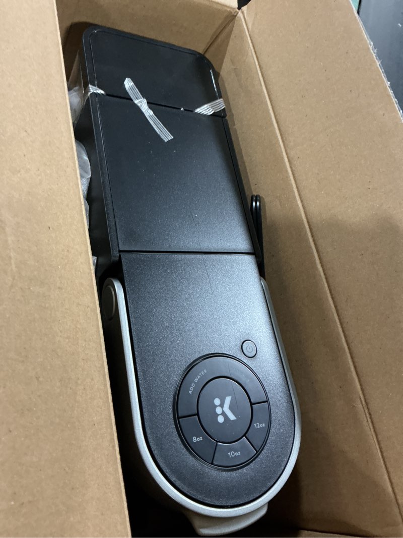 Condition photo showing As Is for keurig k-slim black single-serve k-cup pod coffee maker