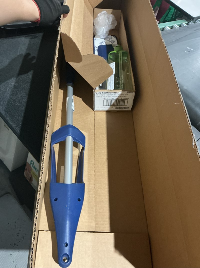 Condition photo showing As Is for bona multi-surface floor premium spray mop - includes multi-surface floor cleaner concentrate and machine washable microfiber cleaning pad - for stone, tile, laminate and vinyl lvt/lvp floors multi-surface - concentrate