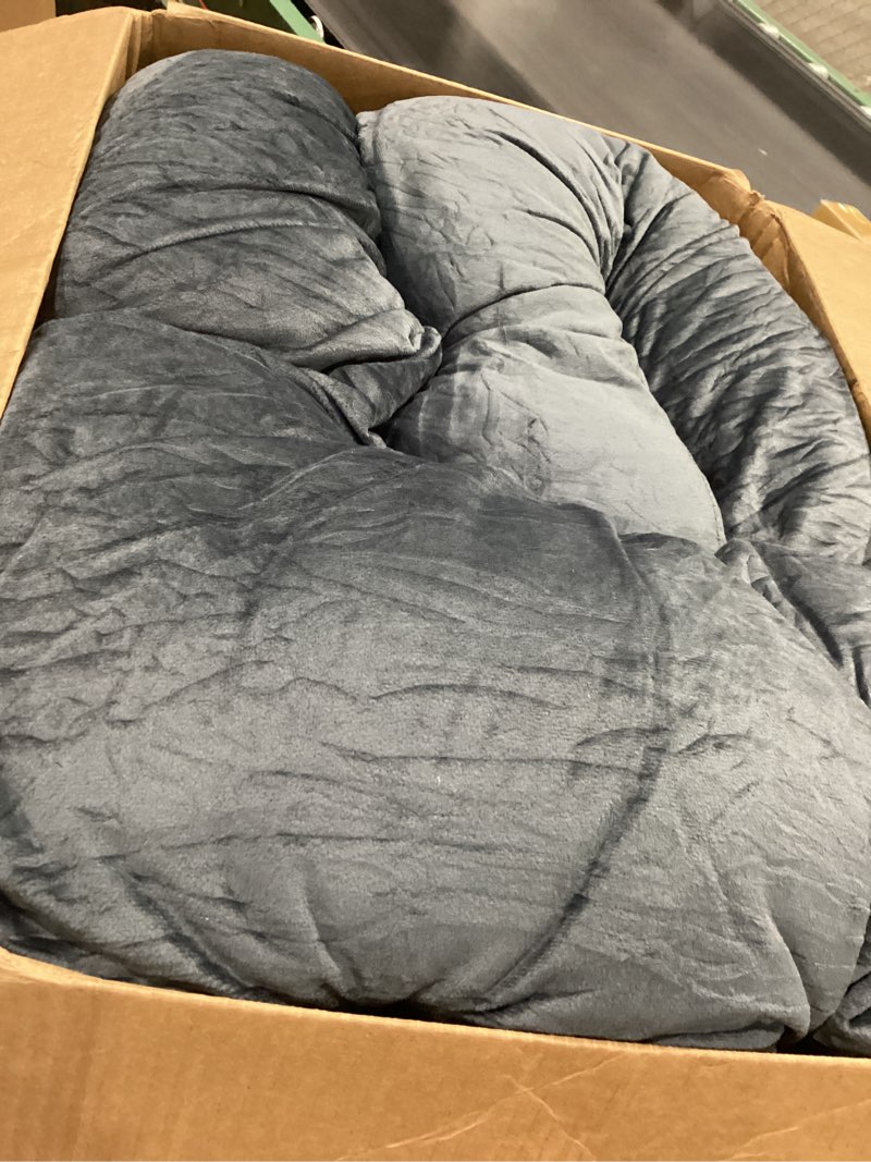 Condition photo showing Good Condition for Pregnancy Pillow, Full Body 57 Inch Maternity Pillow with Removable Washable Cover - Sleep Support for Legs, Back, Neck, Shoulder, HIPS, Belly for Pregnent Women, Black Grey Velvet Cover Black-grey Velvet