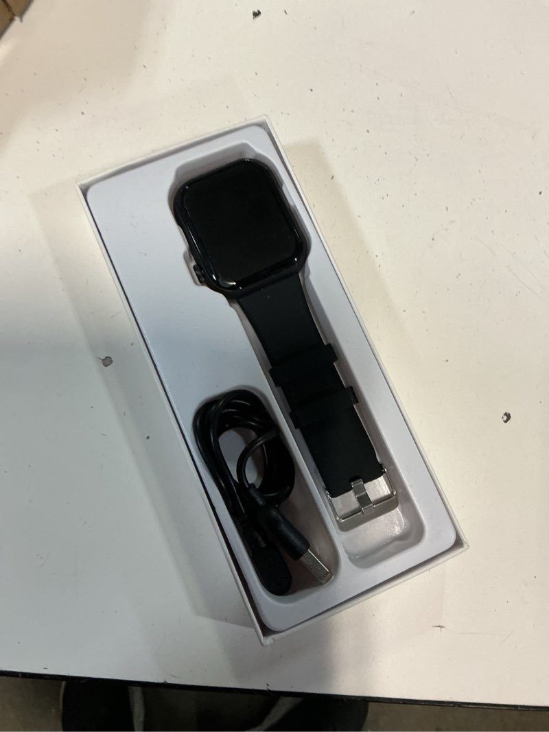 Condition photo showing Good Condition for hwagol smart watch (answer/make call) 1.85inch fitness tracker, diy dials/pedometer/calories/multiple sport modes/voice assistant, smart watches for men women android ios phones black