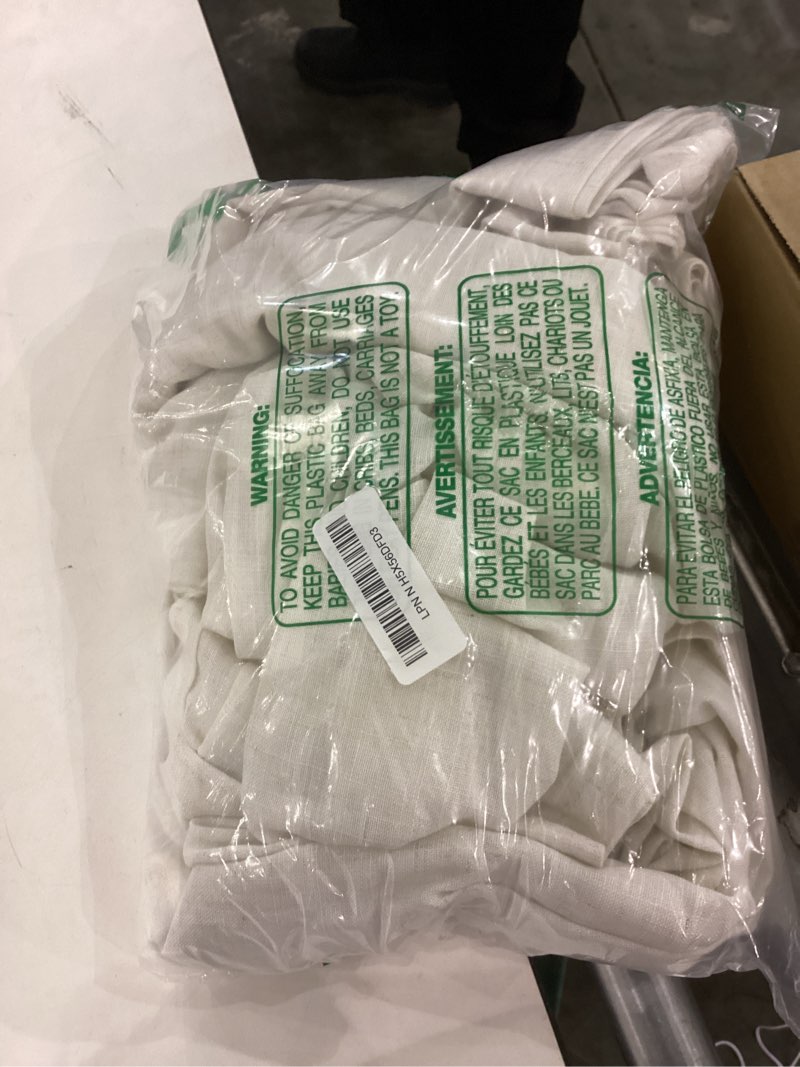 Natural Linen Curtain 92 inch Length 2 Panels Set Back Tab Light Filtering Living Room Curtain Drape