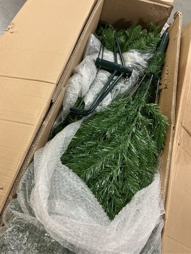 Condition photo showing Good Condition for National Tree Company Pre-lit Artificial Christmas Tree | Includes Pre-strung White Lights and Stand | Winchester Pine - 7.5 ft 7ft 6in Green