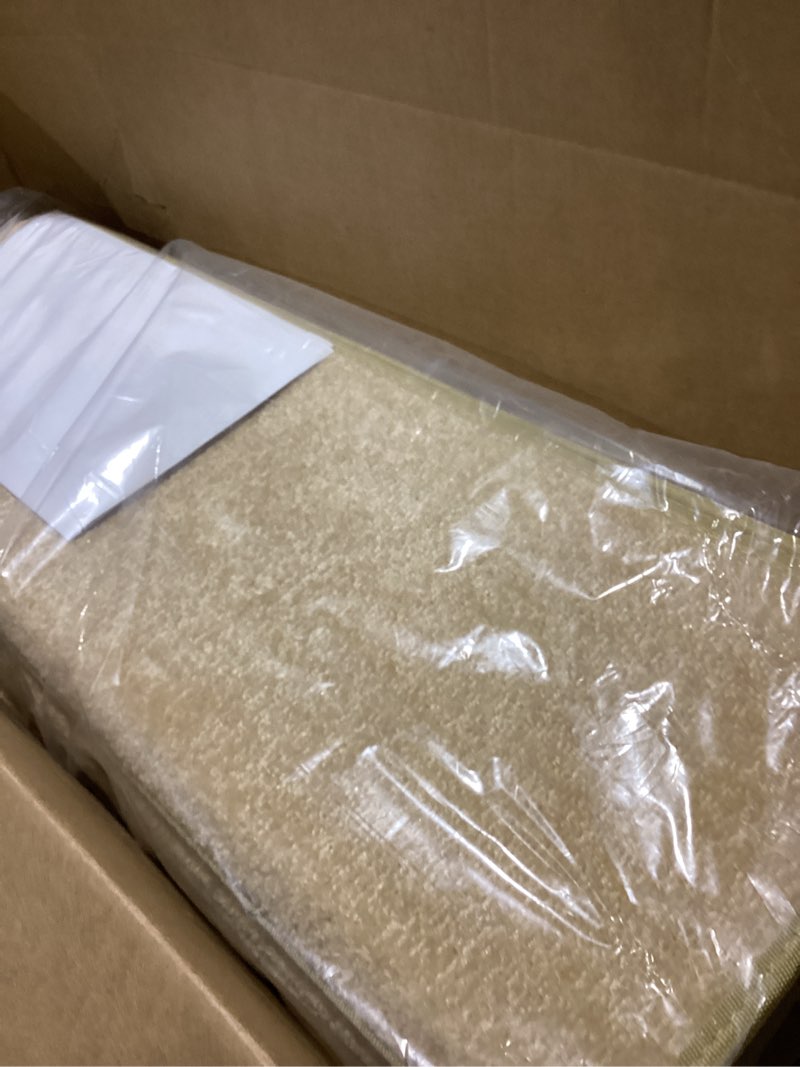 Condition photo showing As Is for carpet stair treads – non-slip bullnose carpet for stairs – indoor stair pads – self-adhesive – skid resistant & washable – 14- pack camel 9.5" x 30"x 1.3" set of 14 (10 in×30 in) camel