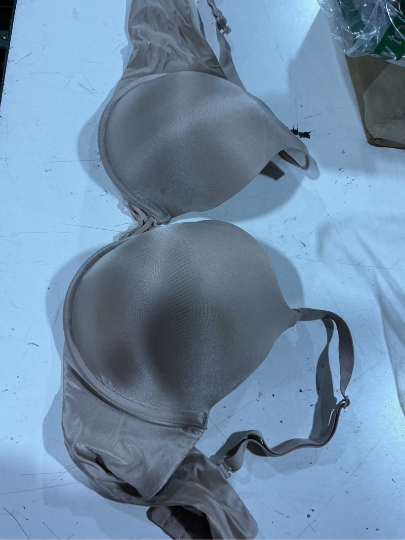 Condition photo showing As Is for maidenform dreamwire underwire bra, no-poke push-up bra, moderate coverage, convertible t-shirt bra 40b paris nude